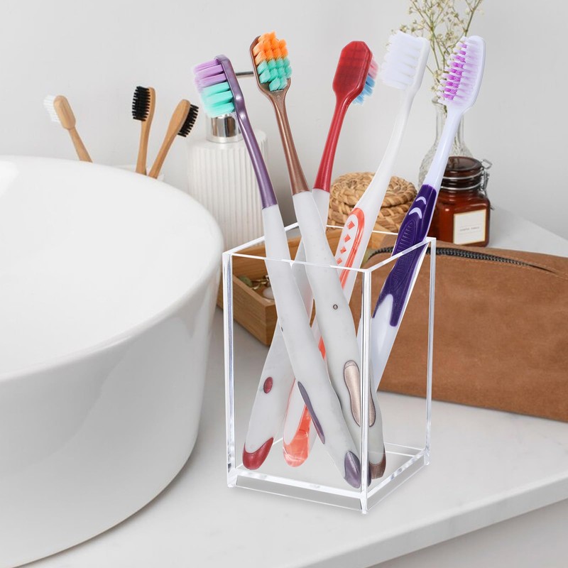20 Pcs Acrylic Pencil Holder Clear Makeup Brush Holder Pen
