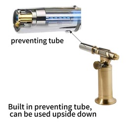 WF Soldering Torches for Resin Art Refillable Butane Torch Lighter Construction Kitchen Culinary Cooking - Butane Gas Not Included (yellow)