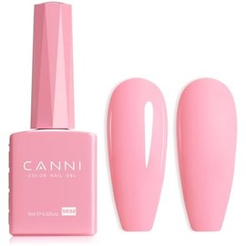 CANNI- Esmalte de uñas en gel rosa bebé, 1 pieza de esmalte de uñas en gel rosa claro suave color rosa nude pálido esmalte de uñas pastel G
