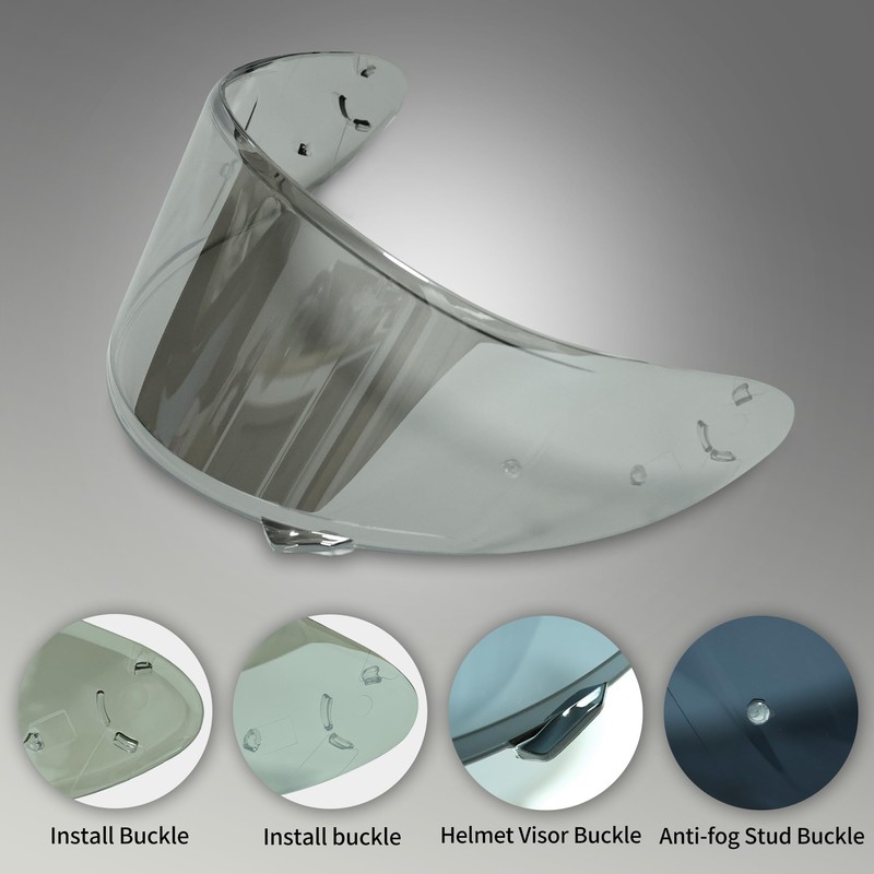 Shoei RF1200 X14 Helmet Visor Replacement Shield, Anti-Fog Sun Shield