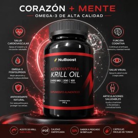 Suplemento De Aceite De Krill Con Astaxantina 200 Cápsulas