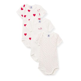 Petit Bateau Baby Girls’Short Sleeve Striped Body (Pack of 3) , Variant 1, 3 years