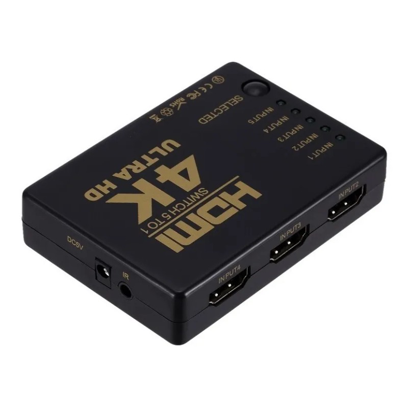 Switch Hub Hdmi 4k 5 A 1 Para Pc Consolas