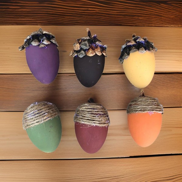 Wooden Acorns/Hand-painted Wooden Acorns/Painted Wood Acorns