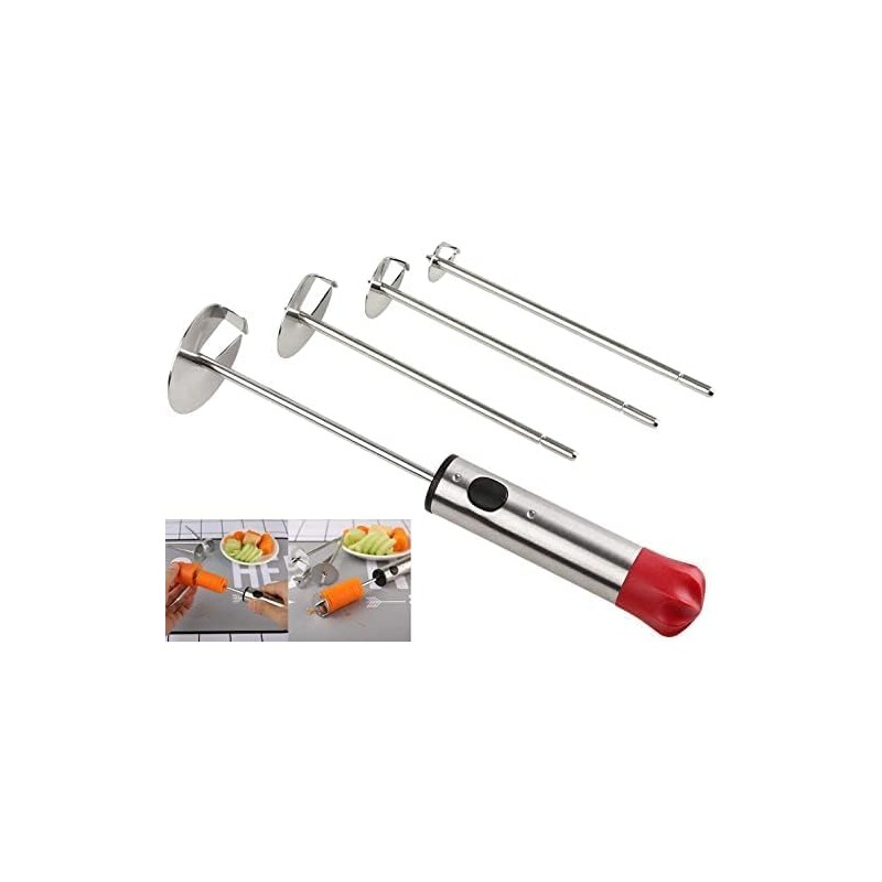 Vegetable Drill Stainless Steel Vegetable Fruit Corer Spiralizer with Anti-Slip