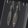 Touch Jewellery 925 Sterling Silver Celtic Lens Drop Earrings
