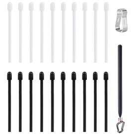 Replacement Stylus Tips, 20 Pieces Replacement Touch Stylus Tips, Touch Stylus Pen Tips Kit, Replacement Tips, with Tweezers, for Remarkable 1 Remarkable 2 (White + Black)