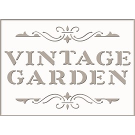 ED Laser Studio Stencil Vintage Garden Sign Floral Ornament Large Walls Stencils Painting Furniture Canvas Fabric Wood Patio Floor Home Decor Garden Concrete Crafts - Reusable Template QU69