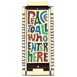 804 Pease to All Who Enter Here Door Knocker