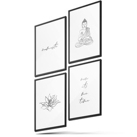 BLCKART Bathroom Poster Set, Stylish Bathroom Wall Pictures with Sayings, Toilet Decorative Posters without Frame