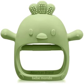 Infant Toys 0-6, Teething Toys 3-6 6-12 Months, Anti Drop Hand Teethers Baby Chew Toys for Teething Relief, Silicone Teether Pacifier Teething Mitten Newborn Toy 0 3 for Sucking Needs,BPA Free- Olive