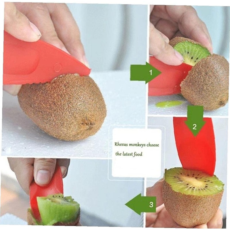 3 Pcs Slicer Kiwi Plastic Fruit Digging Spoon Divider Kitchen