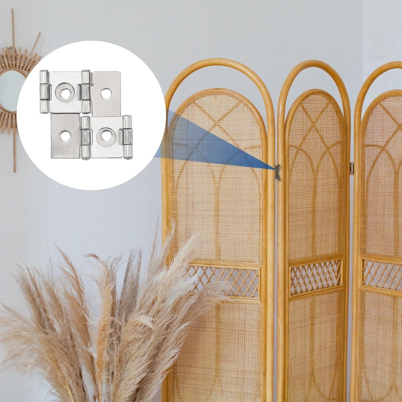 sourcing map Double Acting Hinges Folding Screen, 6Pcs 1.85" Double