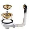 Talea SUS304 Stainless Steel Sink Strainer Basket Valve, Shiny Gold