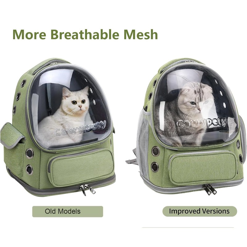Cawypety Cat Backpack Carrier, Breathable Cat Carrier Large Space Bubble