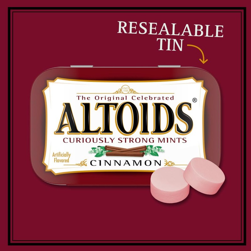 ALTOIDS Classic Cinnamon Hard Candy Breath Mints Bulk, 1.76 oz