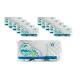 CS Home - 30 x Softly Textured Exfoliating Massage Sponges, Bath and Shower (10 Packs of 3 Sponges)