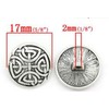 Pack of 15 Metal Buttons Eyelet Buttons Diameter Approx. 17
