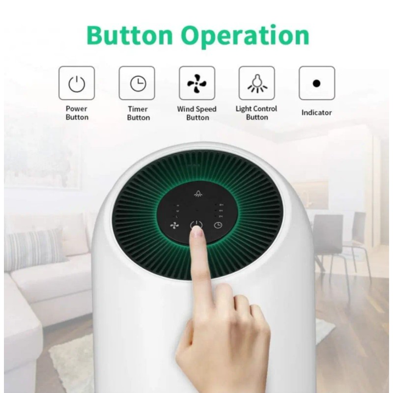Honati Home Air Purifier Large Room Hepa Filter Cleaner Smoke