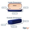 Oplee™ Hard Shell Eyeglass Case with Grey Microfiber Cloth, 2-pack