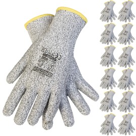 JORESTECH Knit Work Gloves PPE Multi-Use Hand Protection Pack of 12 (Medium)
