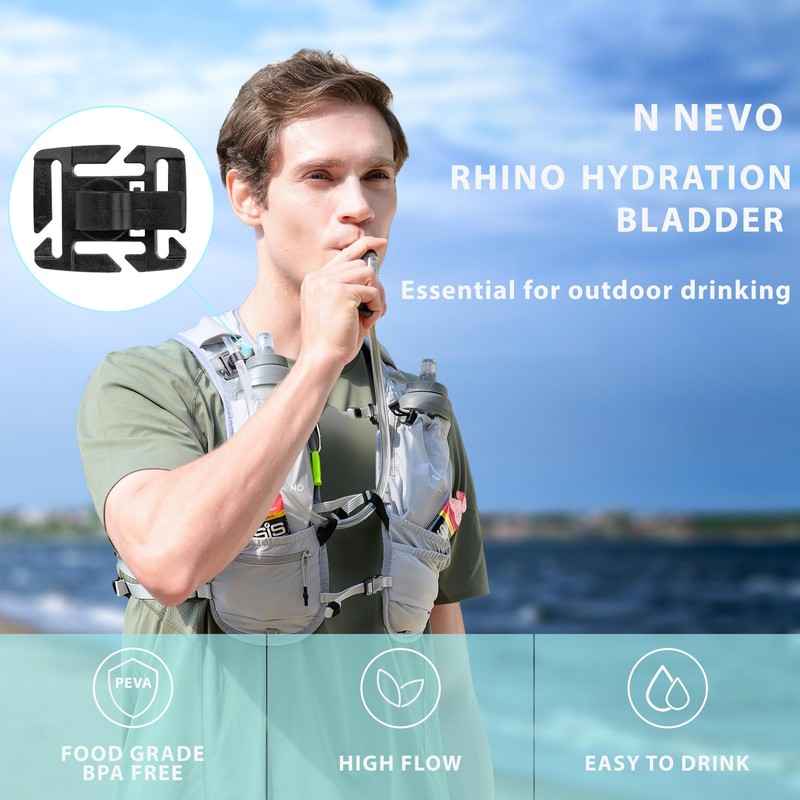N NEVO RHINO Hydration Bladder 2L-3L,Water Reservoir for Hiking Backpack