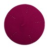 ZLYC Women's Beret Classic French Beret Plain Warm Beret, rhinestones
