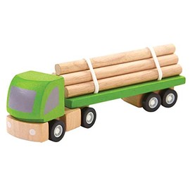 PlanToys Japan 6005 0600502 Logging Truck Toy, 5.7 x 1.2 x 1.6 Inches (14.5 x 3 x 4 cm)