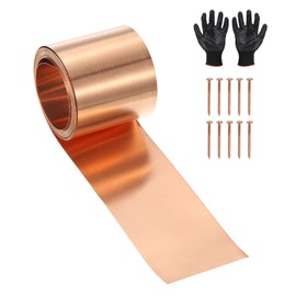 YELARXI Copper Sheet Roll Metal Copper Flashing Foil Plate, 2" x 8 Ft 26 Gauge(0.4mm) Thickness Fit for DIY Crafts Electrical Repair - Cylinder(1 Pack, Copper)