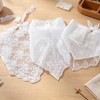 3Pcs Lace Head Scarf, White Triangle Lace Head Scarf for