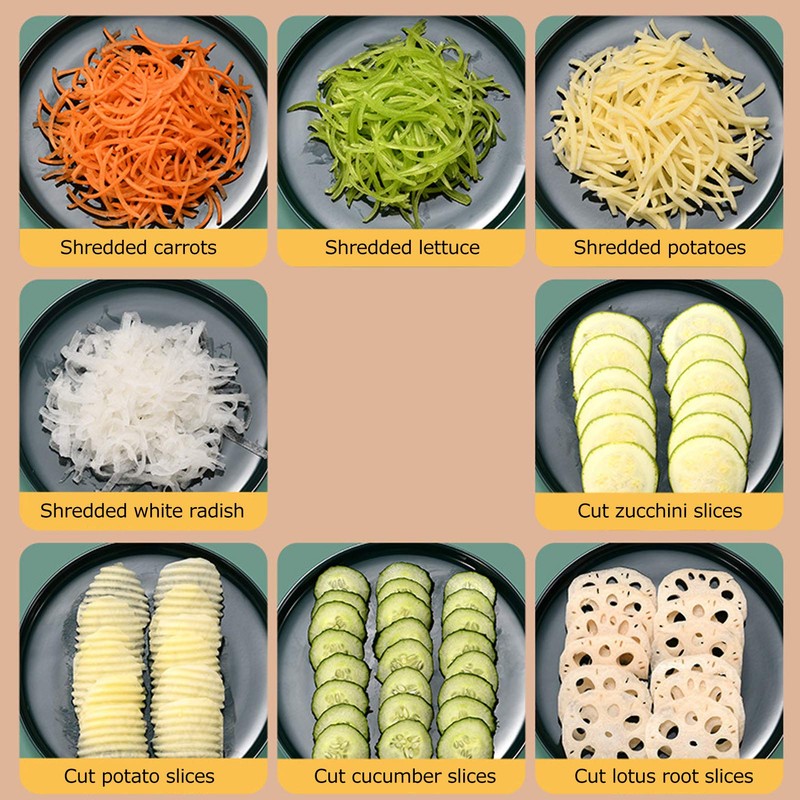 Rotary Cheese Grater Shredder, Manual Vegetable Slicer Suction Base 3
