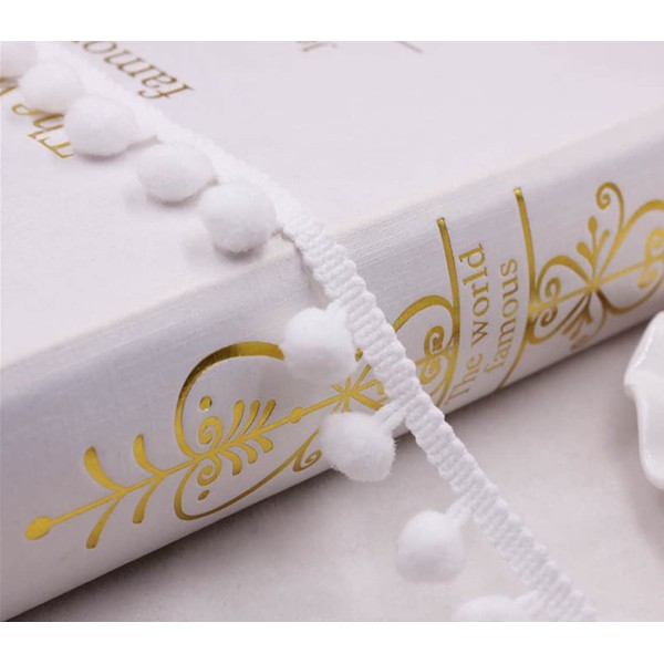 20 Yard Mini Pom Pom Bobble Plain Trim 10mm Bobbles