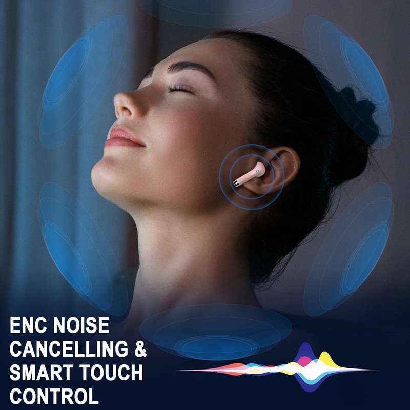 Wireless Earbuds, 2024 Bluetooth 5.4 Headphones HiFi Stereo, Wireless Earphones