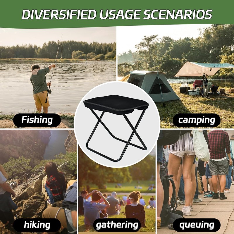 YeahBoom Camping Stool, Portable Folding Stool, Mini Folding Stool and