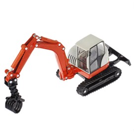 Unbranded 17cm Alloy 1/50 Tracked Wood Grabbers Heavy Construction Vehicle Model Toy Gifts