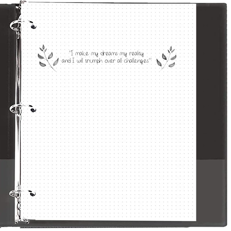 3-Hole Dotted Paper Refills, Letter Size 100Sheets / 200Pages Loose-Leaf