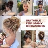 Qunlinta 2 PCS Large Messy Bun Hair Piece, Thick Wavy