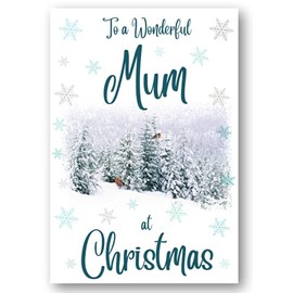 Second Ave Mum Christmas Winter Scene Xmas Holiday Festive Greetings Card