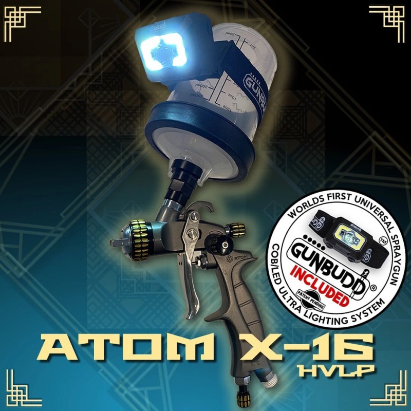 Atom Auto Paint Gun GunBudd® Universal Spray Gun Light COB/LED