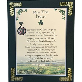 Bless This House - 8x10 Home Blessing with Green Matting