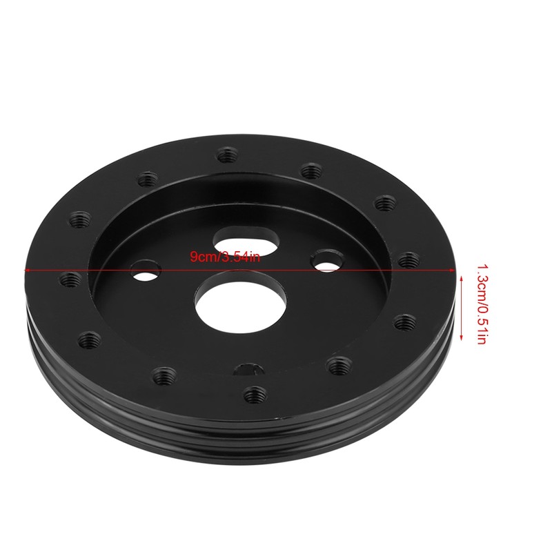Aluminum Black 0.5 Inch 6 Hole Car Steering Wheel Hub