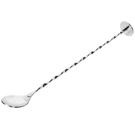 Kosma Stainless Steel Mixing Spoon with Masher, Twisted Bar Spoon, Length - 11" | Cocktail Spoon