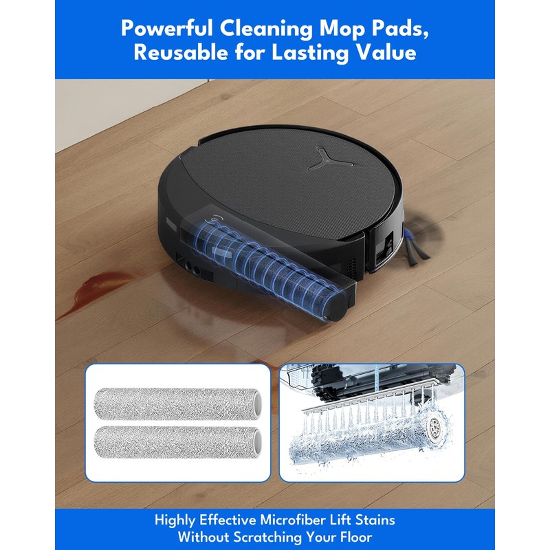 X12 OmniCyclone accessories for ECOVACS Deebot,20PCS Replacement Parts include:1 Main