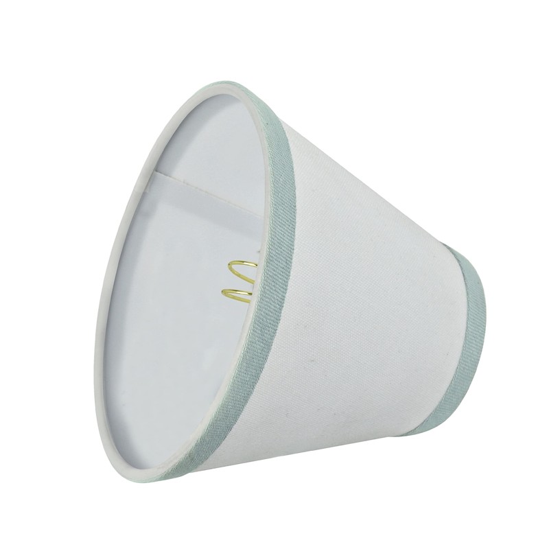 Aspen Creative 32044-6A, Hardback Empire Clip-On Chandelier Lamp Shade, White,