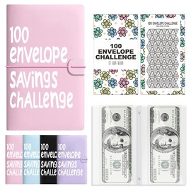 100 Days Money Saving Challenge Coin Envelope Budget Storage Book - Binding Covers With Daily Savings Tracker, Habit-Forming System, And Cash Savings Goal Of $5050 Develop A Consistent Savings Habit:_Blue