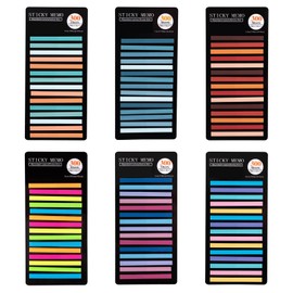 1800 Marcadores de Página, Pestañas de índice, Resaltar Notas Adhesiva Guiadas en Pet Translúcido, Sticky Extraíble y Reposicionabl para Anotar Libros, Indexar y Mantener la Escritura Ordenada