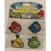 commonwealth Angry Birds 4 Pack Rubber Magnets Red, Blue &