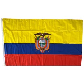 Country Flag Bandana 100% Cotton Square (Ecuador)