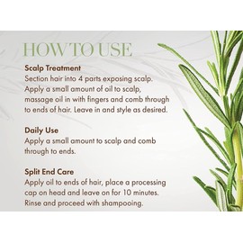 MIELLE® Rosemary Mint Scalp & Hair Strengthening Oil – Infused with Biotin for Hair Growth, Nourishes Scalp, Strengthens Hair, Reduces Split Ends, Hydrates & Adds Shine, Ideal for All Hair Types, 59ml