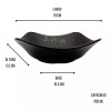 Anforama Vajilla Cuadrada Tipo Plastico Melamina Azul/ Negro 20piezas
